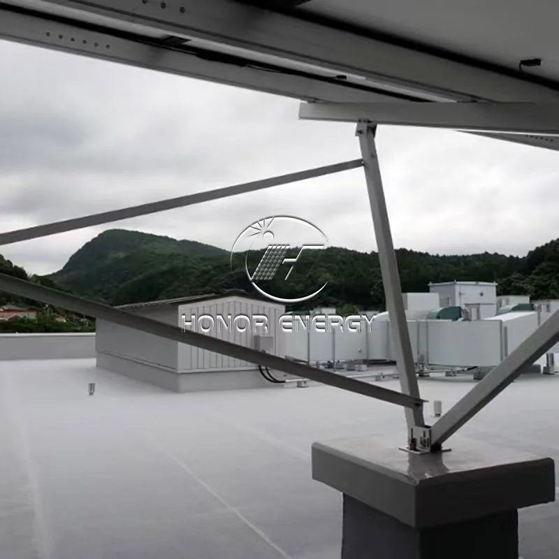 Solar flat roof mounting